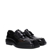 Prada Black Leather Slip-On Loafers
