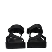 Prada Black Fabric Sandals