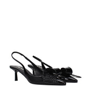 Prada Black Leather Stiletto Heel Sandals