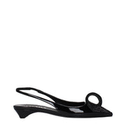 Prada Black Leather Sandals