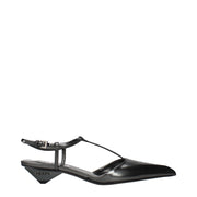 Prada Gray Leather Sandals