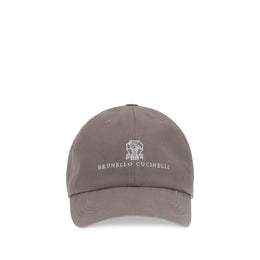 Brunello Cucinelli Brown Cotton Cap (Baseball Hat)