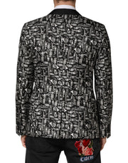 Dolce & Gabbana Black Jazz Club Silk Single Breasted Blazer