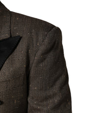 Dolce & Gabbana Gray Double Breasted 2 Button Jacket Blazer