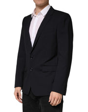 Dolce & Gabbana Black Wool Single Breasted 2 Button Blazer