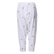 Department 5 White Floral Tapered High Waist Cropped Pants