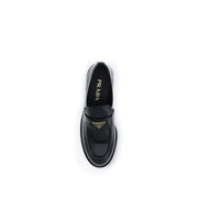 Prada Black Calf Leather Bos Taurus Slip-On Loafers