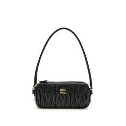 Miu Miu Black Calf Leather Bos Taurus Shoulder Bag