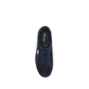 Prada Blue Calf Leather Bos Taurus Sneakers