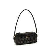Miu Miu Black Calf Leather Bos Taurus Shoulder Bag