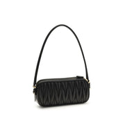 Miu Miu Black Calf Leather Bos Taurus Shoulder Bag
