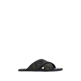 Fendi Black Rubber Slippers
