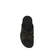Fendi Black Rubber Slippers