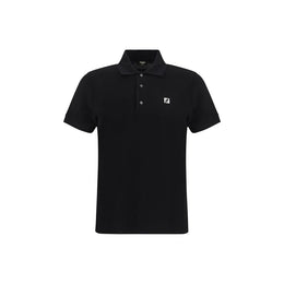 Fendi Black Cotton Polo Shirt