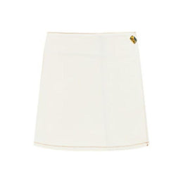 Ganni White Cotton Mini Skirt