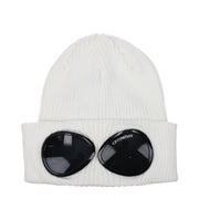 C.P. Company White Cotton Beanie