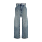 Miu Miu Blue Cotton Straight-Leg Jeans