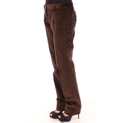 Dolce & Gabbana Brown Cotton Casual Pants