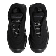 Dolce & Gabbana Black Slip On Low Top Wave Sneakers Shoes