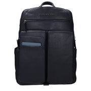 Piquadro Blue Leather Backpack