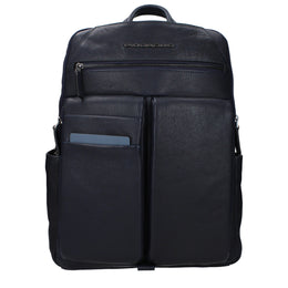 Piquadro Blue Leather Backpack
