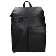 Piquadro Black Leather Backpack