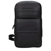 Piquadro Black Leather Backpack
