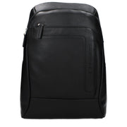 Piquadro Black Leather Backpack