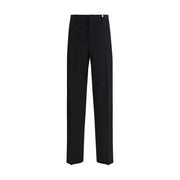 Versace Black Fleece Wool Dress Pants