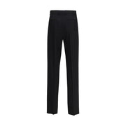 Versace Black Fleece Wool Dress Pants