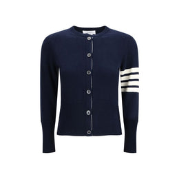 Thom Browne Blue Fleece Wool Cardigan