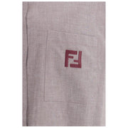Fendi Bordeaux Cotton Shirt