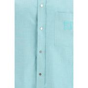 Fendi Light Blue Cotton Dress Shirt