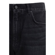 Balmain Black Cotton Jeans Denim